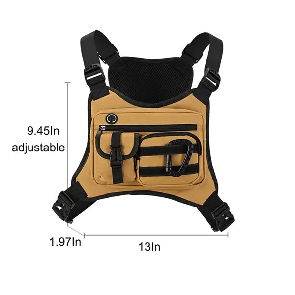 Running Vest Tactical Chest Bag For Gym Hiking Cycling