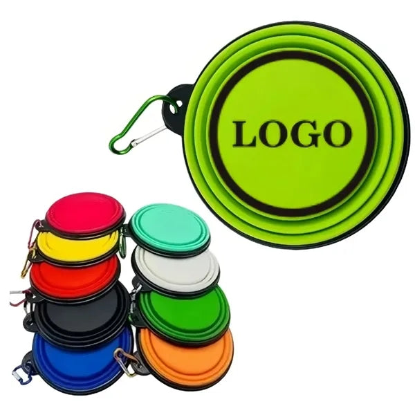 Portable Collapsible Pet Bowls with Carabiners