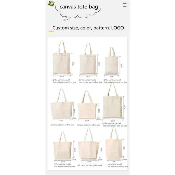 Printed Canvas Tote Bag