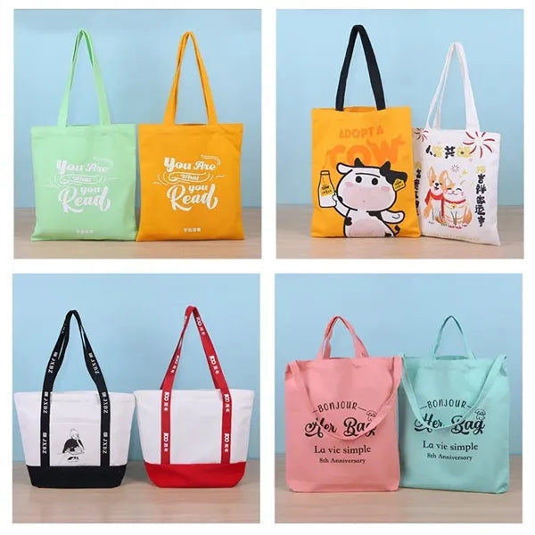 Printed Canvas Tote Bag