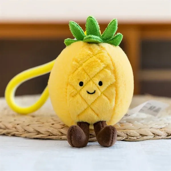 Fruit Plush Keychain with Lanyard