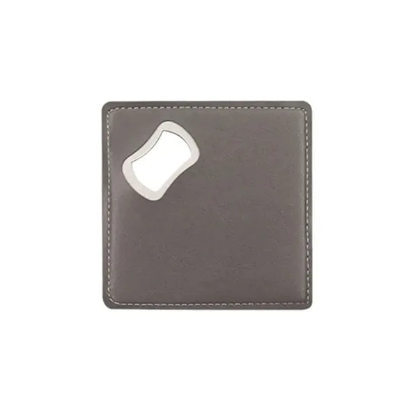 Premium Leather Coaster With Hidden Bottle Opener
