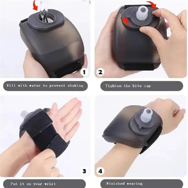 200ML Silicone Portable Wrist Sports Water Bottle