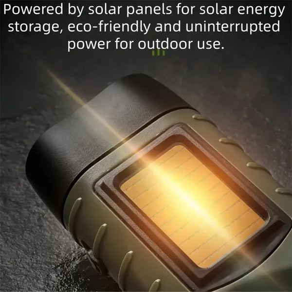 Solar Hand Flashlight Multi-Functional Camping Power Supply