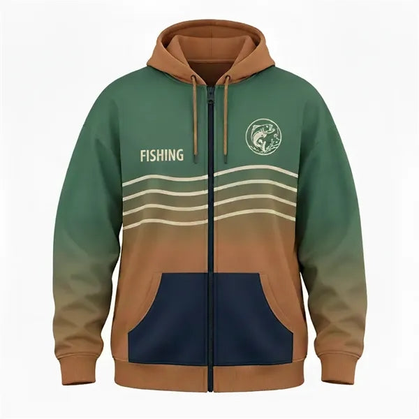 Unisex Sublimated SolarProtec Long Sleeve Hoodie W/ Full Zip