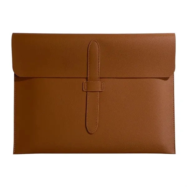 Leather Snap Closure File Bag