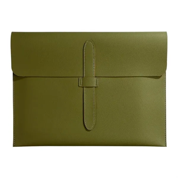 Leather Snap Closure File Bag