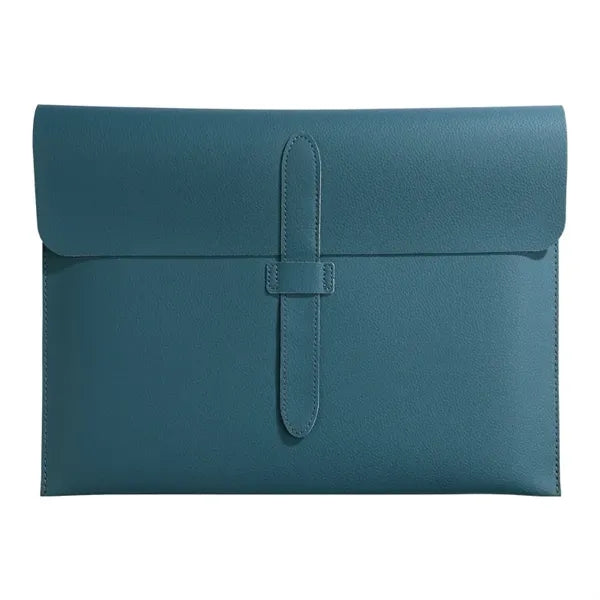 Leather Snap Closure File Bag