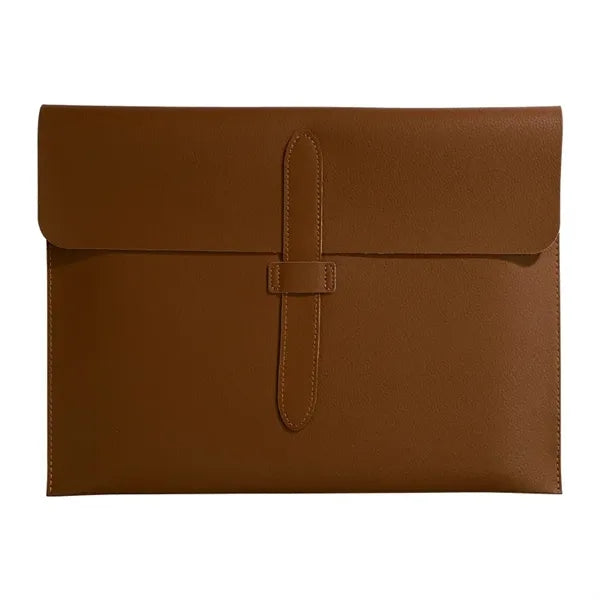 Leather Snap Closure File Bag