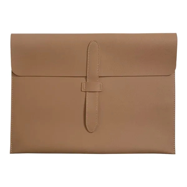Leather Snap Closure File Bag
