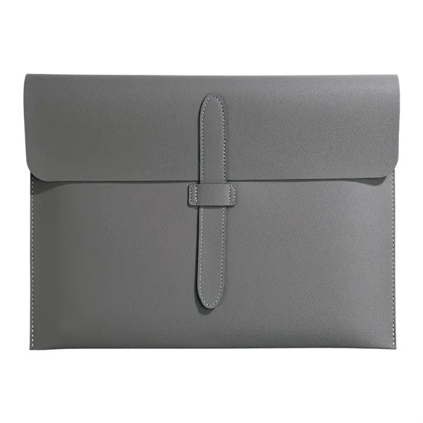 Leather Snap Closure File Bag