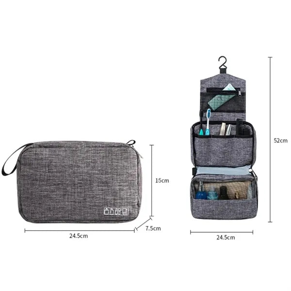 Hanging Travel Toiletry Bag with Compartments