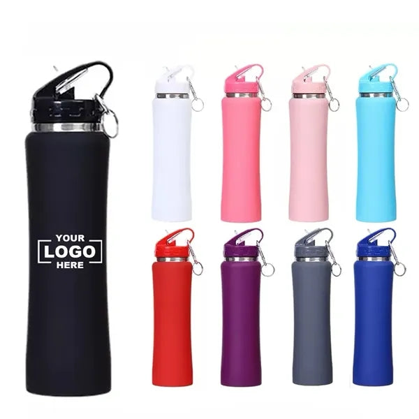 25oz Insulated Steel Water Bottle With Straw Lid