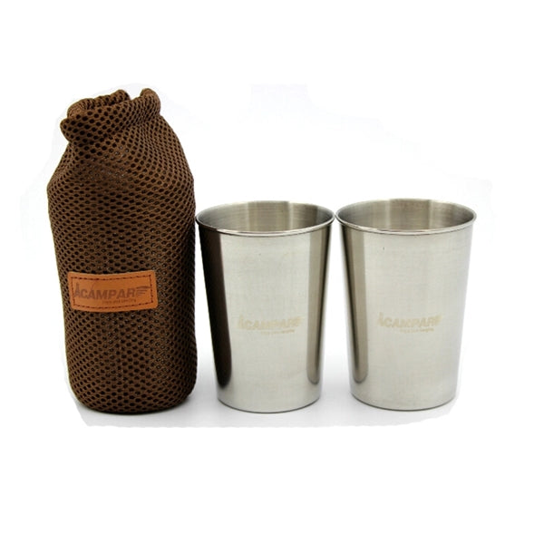 Stainless Steel Drinking Cup Set Including 4 Cu