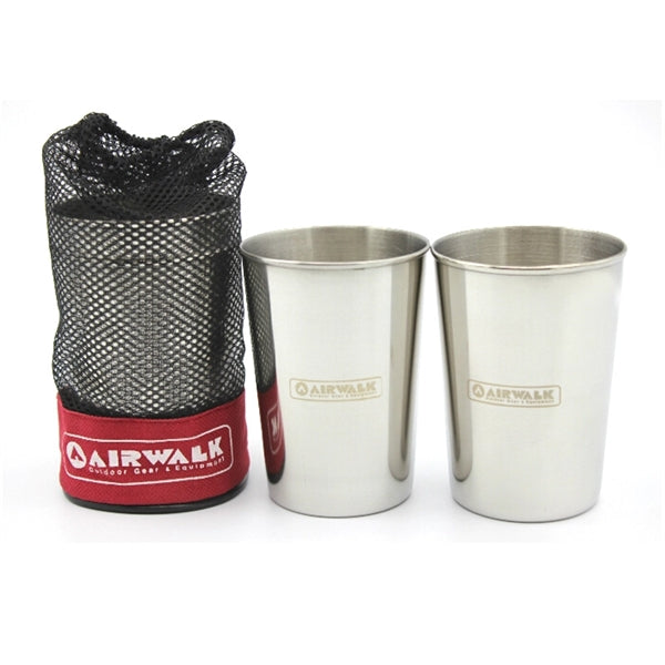 Stainless Steel Drinking Cup Set Including 4 Cu