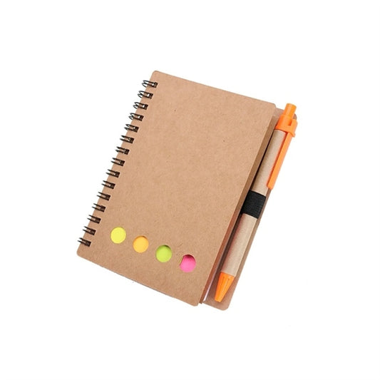Kraft Note Book w/ Ballpen & Stickynote