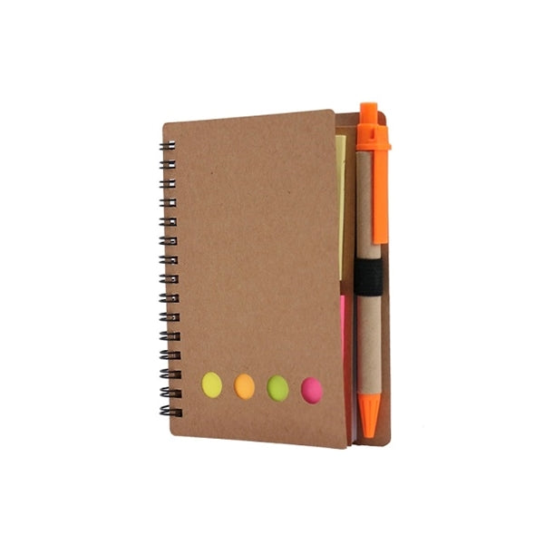 Kraft Note Book w/ Ballpen & Stickynote