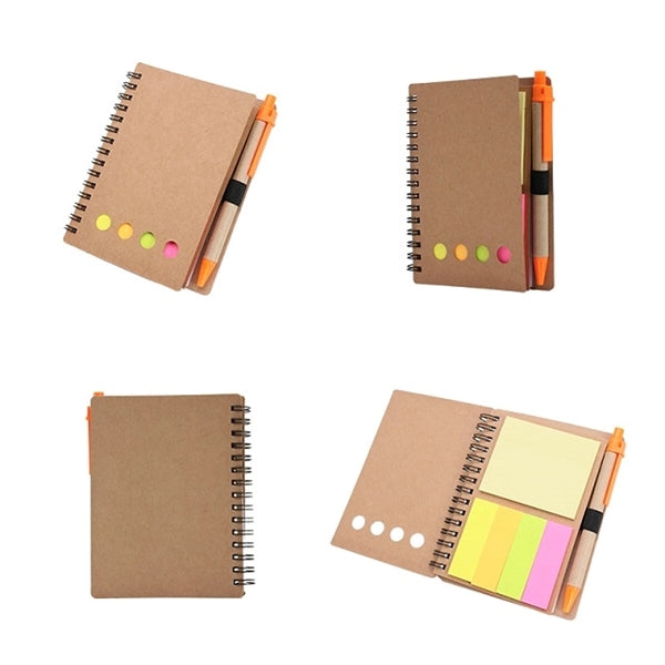 Kraft Note Book w/ Ballpen & Stickynote
