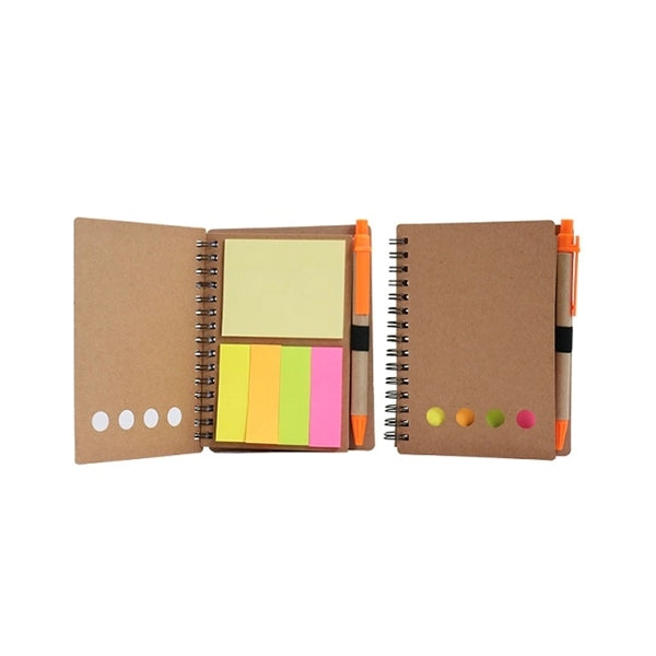 Kraft Note Book w/ Ballpen & Stickynote