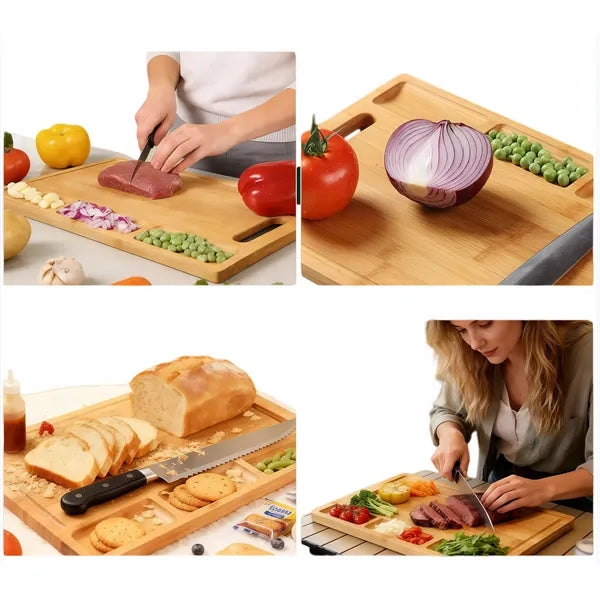 Bamboo Cutting Board And Cheese Serving Dish
