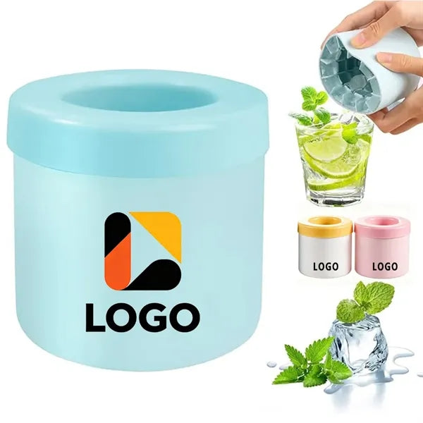 3D Cylinder Silicone Ice Cube Mold Press-Type Easy Release