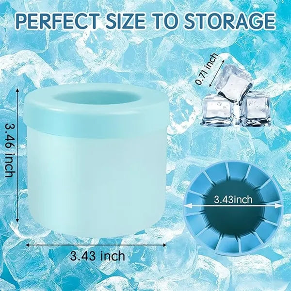 3D Cylinder Silicone Ice Cube Mold Press-Type Easy Release