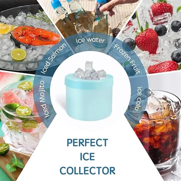 3D Cylinder Silicone Ice Cube Mold Press-Type Easy Release