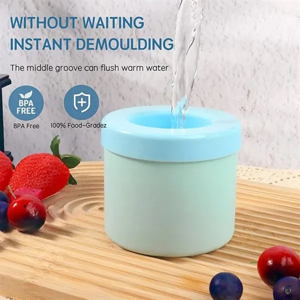 3D Cylinder Silicone Ice Cube Mold Press-Type Easy Release