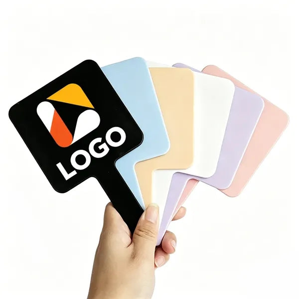 Square Multi-Color Handheld Makeup Mirror with Handle