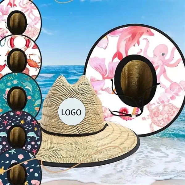Wide Brim Lifeguard Beach Sun Straw Hat