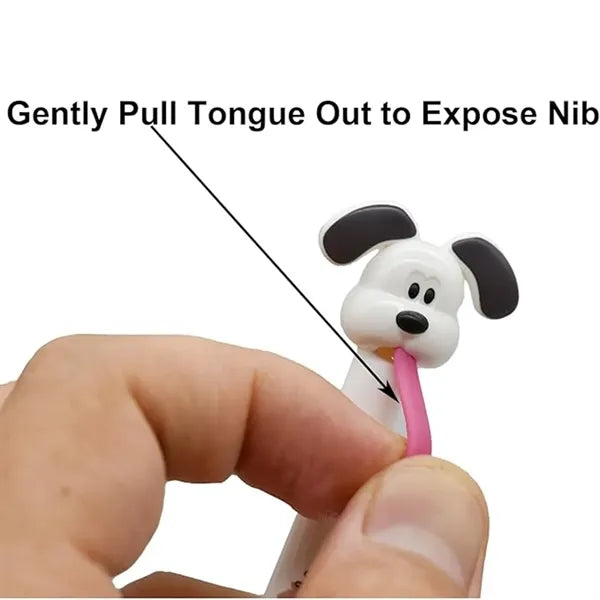 Novelty Cat Dog Tongue-out Stress Relief Gel Pens for Pet Lo