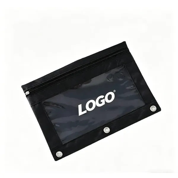 Storage Document Bag Three-Hole Zipper Pencil Case