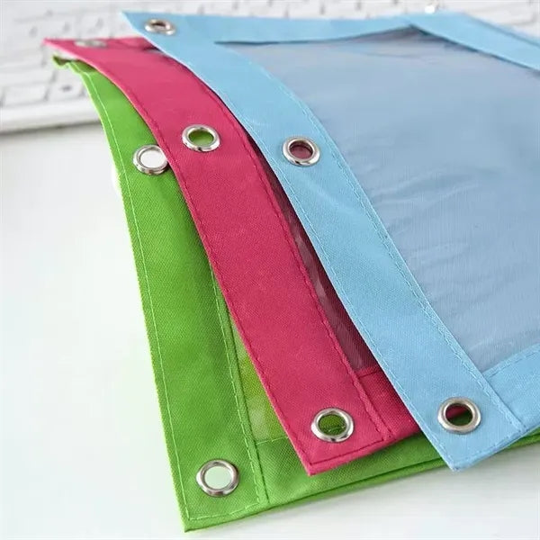 Storage Document Bag Three-Hole Zipper Pencil Case