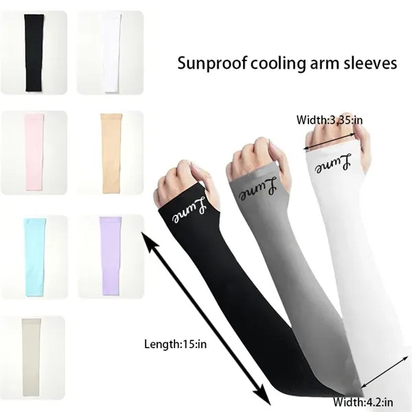 Silk Cooling Arm Sleeves For Summer Outdoor