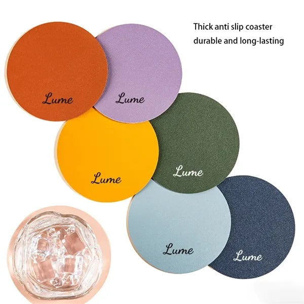 PU Leather Insulation And Anti Slip Coaster