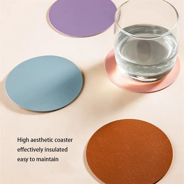 PU Leather Insulation And Anti Slip Coaster