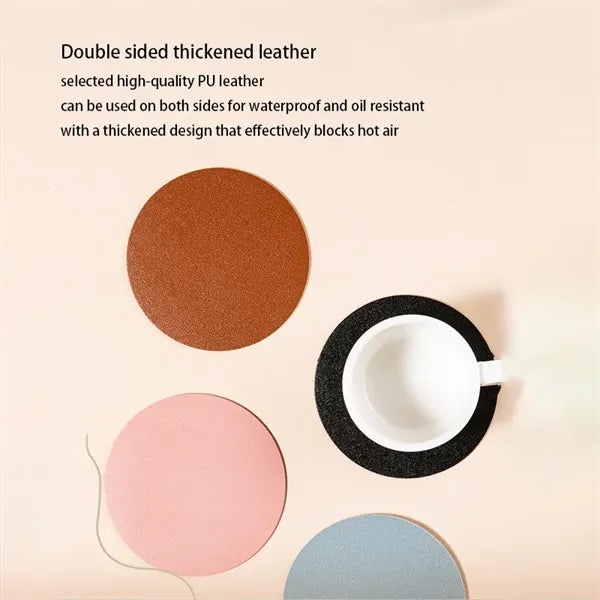 PU Leather Insulation And Anti Slip Coaster