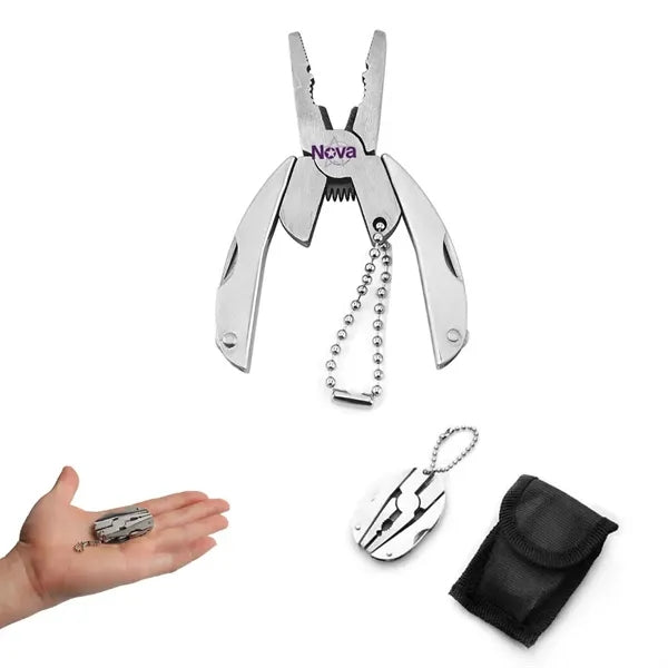 Polished 6-in-1 Mini Stainless Steel Multitool Pliers