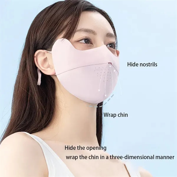 Silk Sun Protection Mask Breathable UV Blocking Face Cover