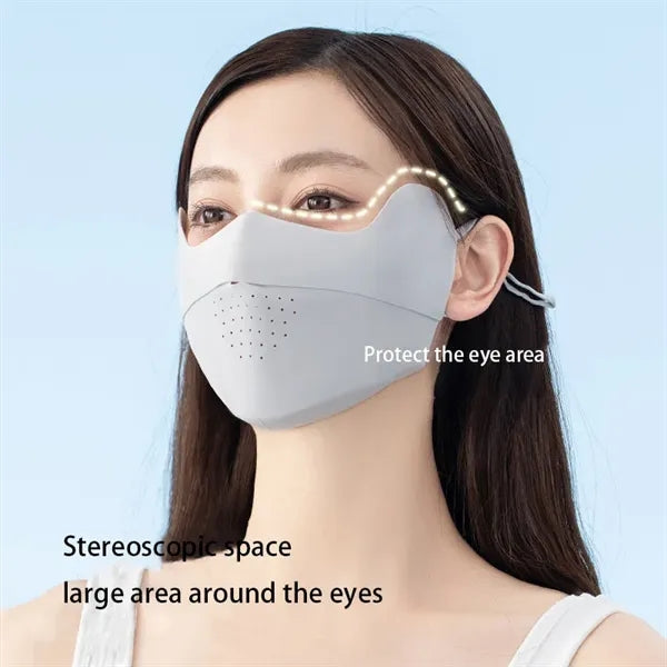 Silk Sun Protection Mask Breathable UV Blocking Face Cover