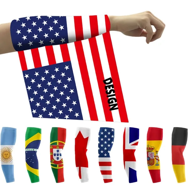 World Cup Fan Flag Arm Sleeve Sun Protective Accessory