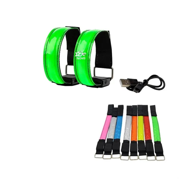 Running walking cycling rechargeable LED light up armband