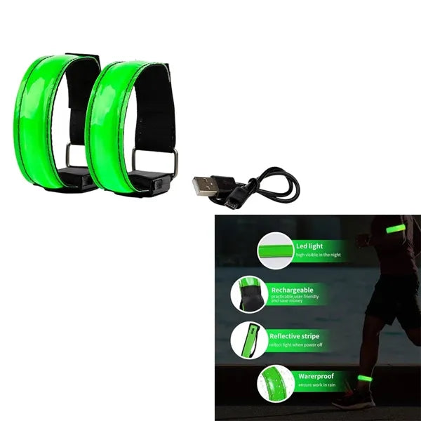 Running walking cycling rechargeable LED light up armband