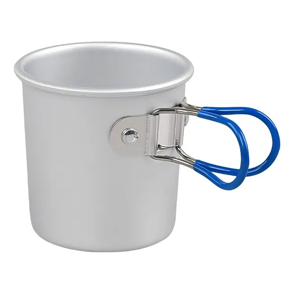10oz Outdoor Aluminum Alloy Cup With Foldable Hnadle