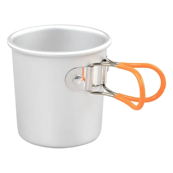 10oz Outdoor Aluminum Alloy Cup With Foldable Hnadle