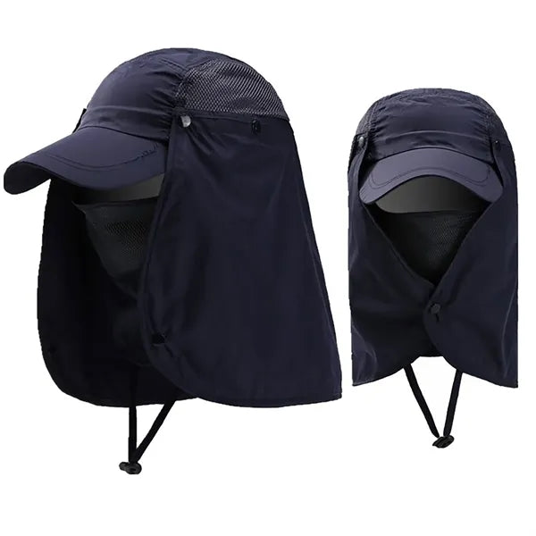 Sun Hat With Detachable Neck Flap & Face Cover