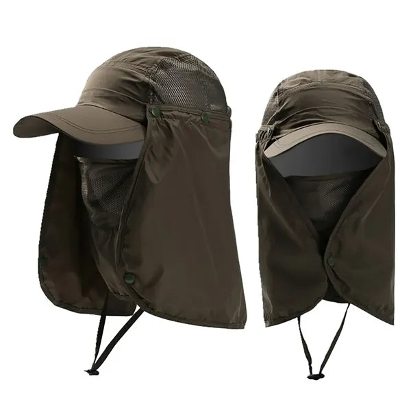 Sun Hat With Detachable Neck Flap & Face Cover