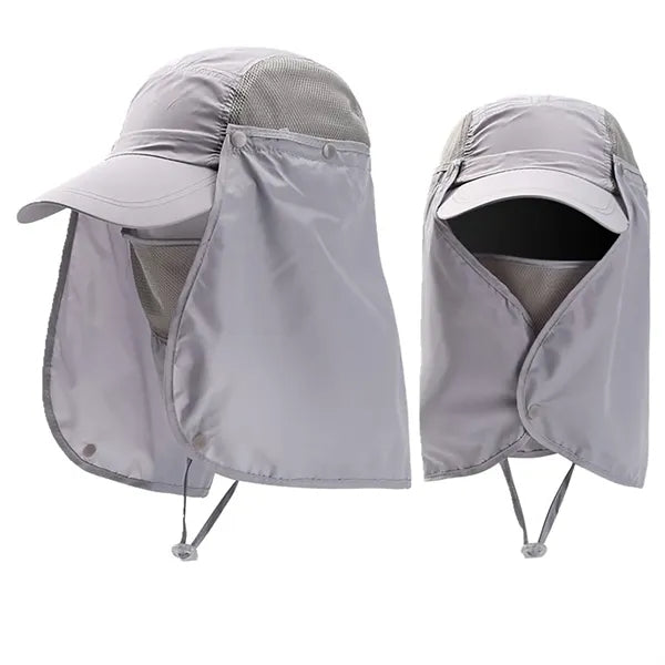 Sun Hat With Detachable Neck Flap & Face Cover