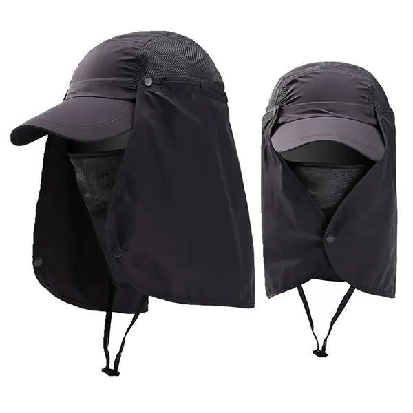 Sun Hat With Detachable Neck Flap & Face Cover