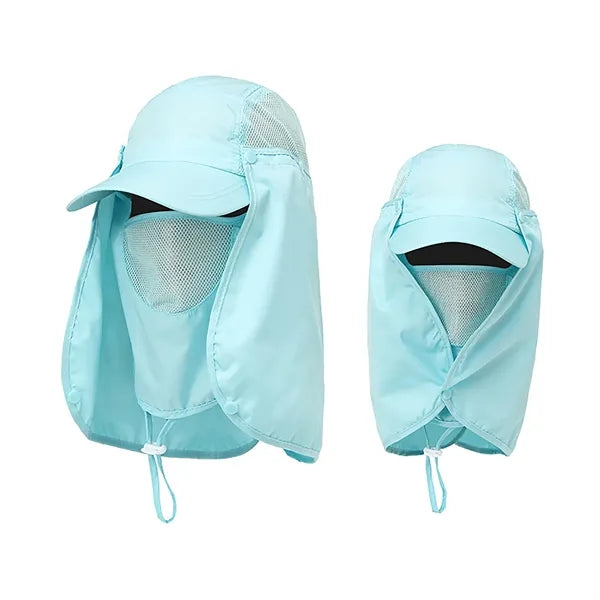 Sun Hat With Detachable Neck Flap & Face Cover